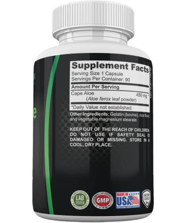 Cape Aloe Natural Laxatives for Constipation Relief - 90 Capsules - Made in USA | Neonutrix - Buy Online on GoSupps.com