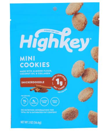 High Key Snickerdoodle Mini Cookies Gluten Free Grain Free 2 Ounce (Pack of 6)