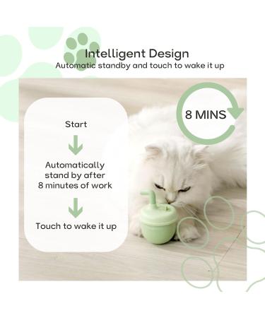NWK Cat Laser Toy Rechargeable Cat Laser Pointer with 360 Irregular Rotation and Tumbler Design Fast & Slow Mode Available Automatic Cat Toy with Catnip for Indoor Cat (Green) S Green - Buy Online on GoSupps.com