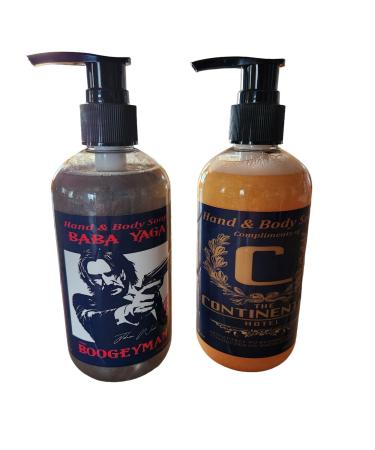 Dead Head Props The Continental Hotel and John Wick Liquid Hand and Body Soap 8 oz Halloween Horror (Both)