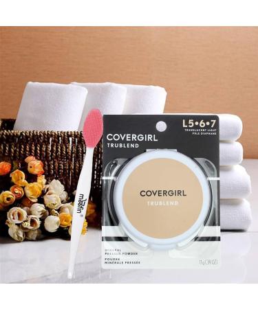 Trublend Pressed Blendable Powder Translucent Light - Lightweight Matte Compact with Mirror & Applicator - Pack of 2 | Dermatologist-Tested Includes Nose Cleaning Brush - Buy Online on GoSupps.com