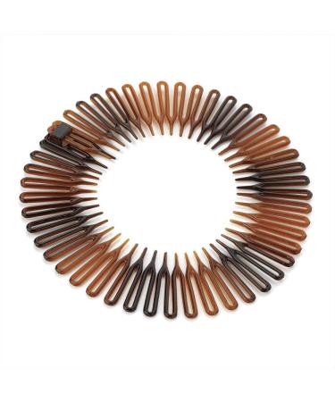 Mytoptrendz Pair Of Tort Brown Flexi Hair Combs Headband Hair Band StretchPlastic Sports Headband - Buy Online on GoSupps.com