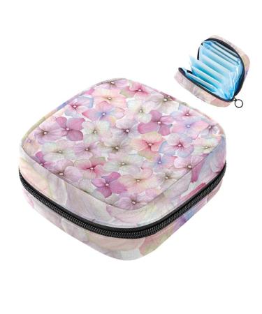 Women's binding bags cherry pink flower flower women bandage bags tampon storage bag zip pockets menstrual tapes bag multi02