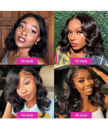 WOTOTA 14 Body Wave Human Hair Wig for Black Women - Pre Plucked, 180% Density, Natural Color - 4x4 Lace Closure - Buy Online on GoSupps.com