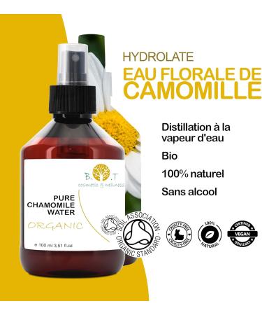 B.O.T cosmetic & wellness BIO Organic Roman chamomile water. Chamomile Water Sensitive Skin Care (Face & Body) Baby Hair & Home. 100% natural and pure facial tonic - 500 ml - Buy Online on GoSupps.com