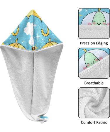 Super Absorbent Umbrella Hair Towels - 2 Pack Quick Dry Hair Turbans for Women & Girls - Buy Online on GoSupps.com