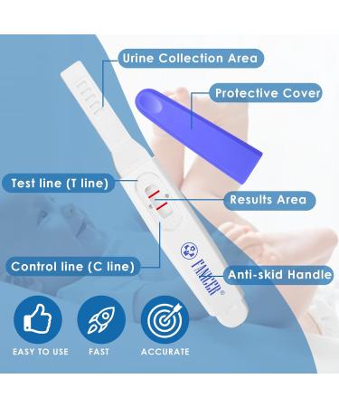 5 Blue Sensitive Pregnancy Tests - Quick 3-Minute Detection & Reliable Results for Early Pregnancy - Buy Online on GoSupps.com