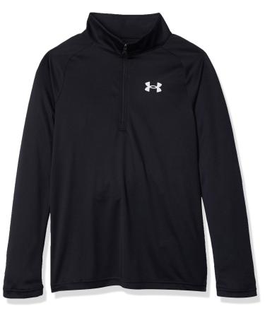Under Armour Boys' Tech 2.0 1/2 Zip T-Shirt Black (001)/White Medium