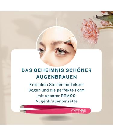 REMOS Professional Fuchsia Tweezers with Extra Fine Tips for Precision Eyebrow Plucking - International Shipping Available - Buy Online on GoSupps.com