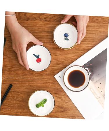 Zerodeko 8 Pcs Hand-Painted Saucer Flavor Seasoning Plate Simple Dish Ceramic Dipping Plate Tea Bag Butter Ketchup Dish Vinegar Dish Sauce Bowl White Dipping Vegetables Fresh Ceramics 9.5X9.5X2.5CMx4pcs Whitex4pcs - Buy Online on GoSupps.com