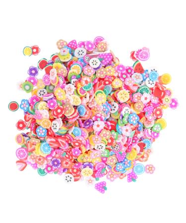 Housoutil 5000pcs Fruit Slices Glitter Ornaments So Unique Body Mist Fruit Charms Nail Art Charms Fruit Nail Decor Nail Slice Decorations Lemon Slice Nail Art So Clay Sequins 3D 0.5x0.5cm As Shown