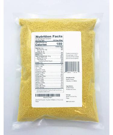 Zestful Foods Organic Hulled Millet Grain 2 Pounds - Gluten-Free & Whole Grain - Buy Online on GoSupps.com