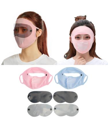 Tinted Moisturizers Multifunctional Ice Silk UV Protection Face Veil Womens Sunscreen Face Veil 4 Pcs Full Face Shield for Hiking Tinted Moisturizers