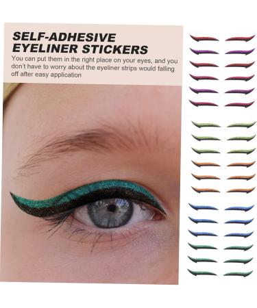 Mikinona Double Sided Tape 18 Pairs Anti Sweat Eyeliner Purple Duct Tape Adhesive Eye Line Strip Eyeliner Sticker Tool Man Eyes - Buy Online on GoSupps.com