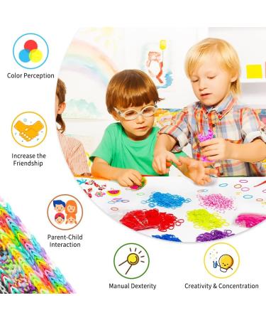 Inscraft 17500+ Rubber Loom Bands Kit with Blue Container - 28 Colors, 600 S-Clips, 352 Beads, 40 Cartoon Pendant - Bracelet Making Refill Set for Kids - Buy Online on GoSupps.com