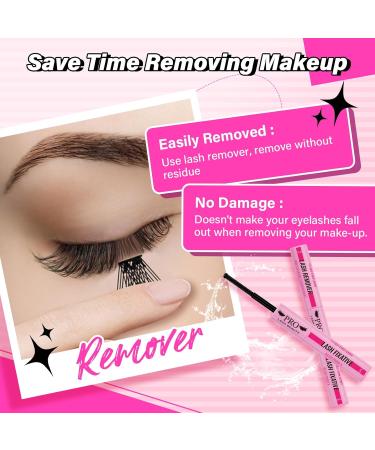 PRO Self Adhesive Eyelashes Kit - 120pcs Press On Lashes Lash Fixative & Remover Easy Home Application | Velvety D-10-18mix Eyelash Extension Set - Buy Online on GoSupps.com