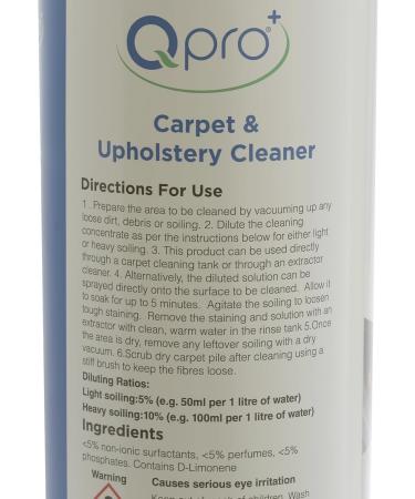 QPRO Carpet & Upholstery Cleaning Shampoo Solution 1.5L Bottle Lemon Scented For Carpet Washers - Buy Online on GoSupps.com