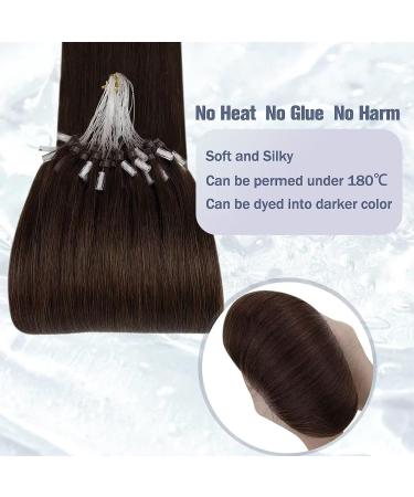 Buy Hetto Microring Extensions | Real Hair Brown Loop Extensions | Remy Hair #4 55cm 50g - Smooth & Invisible - Buy Online on GoSupps.com