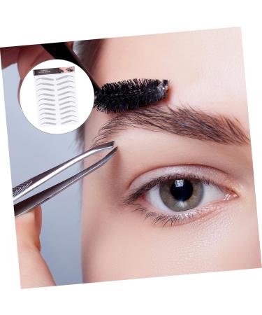 FRCOLOR Artificial Eyebrows 12 Sheets Waterproof Eyebrow Stickers Water Proof Stickers Black Eyebrow Tattoos Artificial Eyebrow - Buy Online on GoSupps.com
