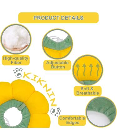 KIKNIN Cat Cone Collar Soft Protective Collar for Cat After Surgery Adjustable Cat Recovery Collar Comfortable and Lightweight Elizabethan Collar for Cat Kitten Yellow Small - Buy Online on GoSupps.com
