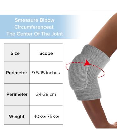 Sibba Compression Elbow Pads - Arm Brace Support for Men, Women & Kids | Volleyball, Basketball | Breathable Elbow Wraps - Grey - Buy Online on GoSupps.com