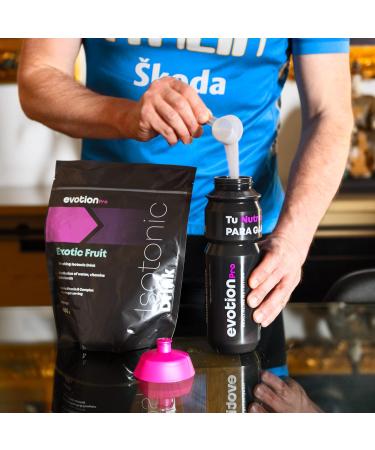 EVOTION PRO Isotonic Drink Powder - 600 g Ideal for Hydration With Electrolytes and Carbohydrates Prevent Muscle Cramps Gluten Free Exotic Fruits - Buy Online on GoSupps.com
