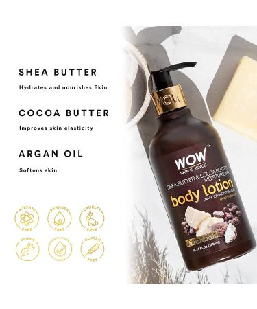 Wow Skin Science Shea & Cocoa Butter Body Lotion - Intense Hydration for Dry Skin - 300ml - Buy Online on GoSupps.com