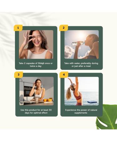  Cupplement 4 sachets of Shilajit 60 Capsules - Free pillbox - 5% Resin Extract - 500 mg per capsule - 100% pure - Superfood - Powder-free - From the Himalayas - Testosterone - Buy Online on GoSupps.com