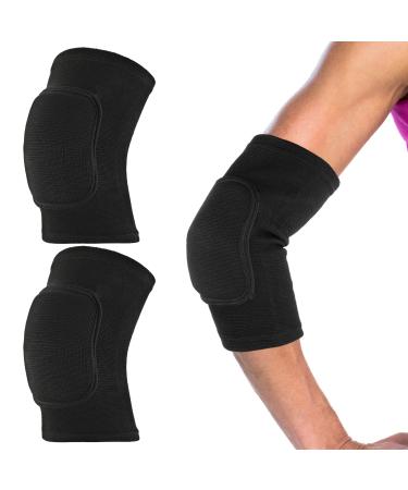 Breathable Protective with Thicken Sponge Elbow Support Compression Elbow Brace Support Fitness Sports Recovery Protector Badminton Basketball Breathable Elbow Wraps for Kids Men and Women One Size