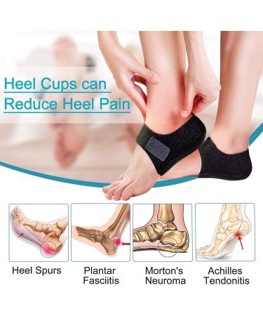 Gel Heel Protectors for Plantar Fasciitis - 2PC Heel Pads & Sleeves for Pain Relief & Comfort - Buy Online on GoSupps.com