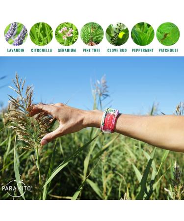 PARA'KITO Mosquito Repellent Wristband - Waterproof Outdoor Pest Bracelet with Natural Essential Oils - Gold Edition Party Wristbands (Miami) - Buy Online on GoSupps.com