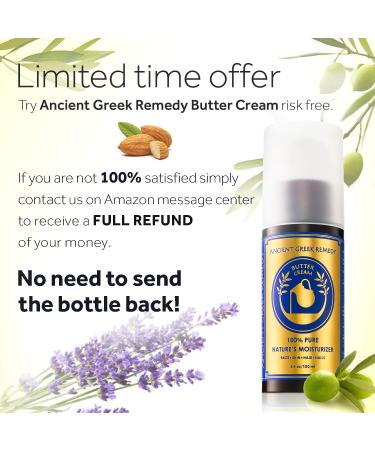 Organic Anti Aging Butter Cream for Dry Skin - Face, Body, Hair, Hands, Nails - Almond, Olive, Jojoba, Vitamin E, Lavender Oil - Day and Night Moisturizer - Buy Online on GoSupps.com