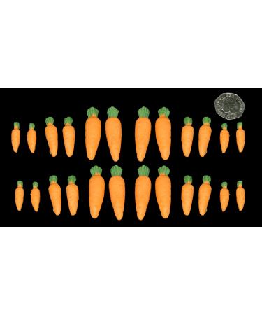 24 x 3D Edible Icing Carrots Sugar Cupcake/Cake Decoration Toppers