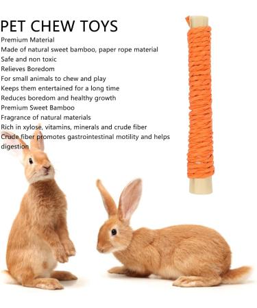 Pet Sweet Bamboo Sticks Rabbit Molar Sticks Promote Digestion 20pcs for Guinea Pig (Orange) - Buy Online on GoSupps.com
