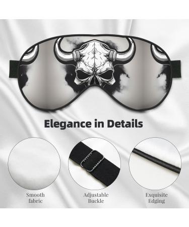 Buy SSIMOO Bull Skull Print Double-Sided Eye Mask | Soft Light Blocking for Better Sleep - Buy Online on GoSupps.com