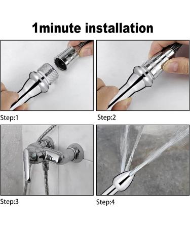 Buy 5 Holes Aluminum Shower Head Nozzle Clean Rinse System (Silver) | International Shipping Available - Buy Online on GoSupps.com