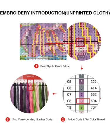 Hummingbird & Flower Cross Stitch Kit for Adults | DIY Stamping Cross Stitch Patterns | Home Decor Stitching Kit 11.8x15.7 inches - Buy Online on GoSupps.com