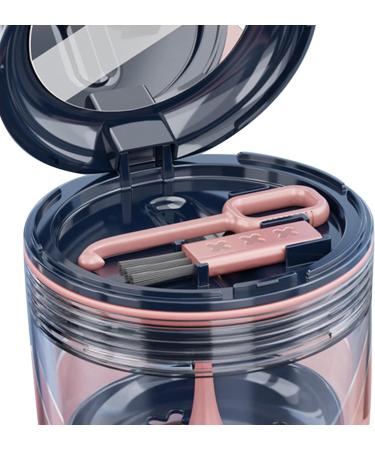 Portable Sapphire Blue Mouth Protection Case | Leak-Proof Prosthesis Container with Mirror | Ideal for Bathroom & Travel - Buy Online on GoSupps.com