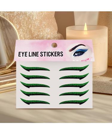 Autocollants Eye Liner Patch Maquillage Fard Paupi res Disque Maquillage Portable pour Voyage Spectacle Danse 10 Pi ces R sistant l'Eau Vert - Buy Online on GoSupps.com