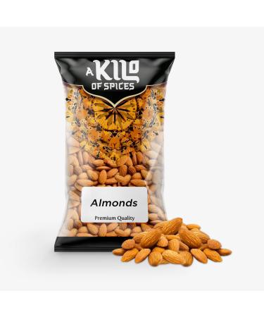 A Kilo of Spices | Whole Almonds | Fuel Your Day with Nutritious Almonds | Perfect Addition to Your Healthy Lifestyle | GMO-Free Suitable for Vegetarians | Crunchy and Delicious Whole Almonds 1 Kg Almond 1kg