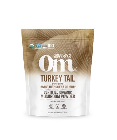 Om Mushrooms Turkey Tail Certified 100% Organic Mushroom Powder 7.05 oz (200 g)