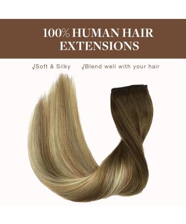 Buy GOO GOO Wire Hair Extensions - 16 Inch 95g Walnut Brown Ash Blonde Balayage Invisible Seamless Fish Line | International Shipping - Buy Online on GoSupps.com