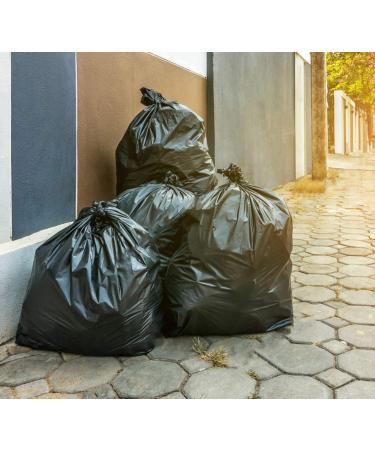 55 Gallon Trash Bags Value Pack - 50 Count with Ties - Extra Large Black Outdoor Bags | 60 Gal, 55 Gal, 50 Gal Can Liners (50 Count) - Buy Online on GoSupps.com