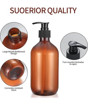 2 Pack 500ml Shampoo Bottles - Refillable Pumping Bottles for Shower Gel & Lotion with Funnels & Labels - Ideal for Home & Travel - Buy Online on GoSupps.com