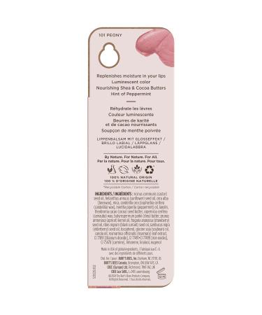 Burt's Bees Lip Shimmer Peony Warm Luminescent Color High Impact Instant Moisture with Shea and Cocoa Butters 100% Natural Origin 0.09 Ounce (Pack of 2)(Packaging May Vary) - Buy Online on GoSupps.com