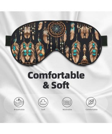 SSIMOO Adjustable Feather Sleep Mask - Breathable & Fashionable Eye Mask for Comfortable Sleep - International Shipping Available - Buy Online on GoSupps.com
