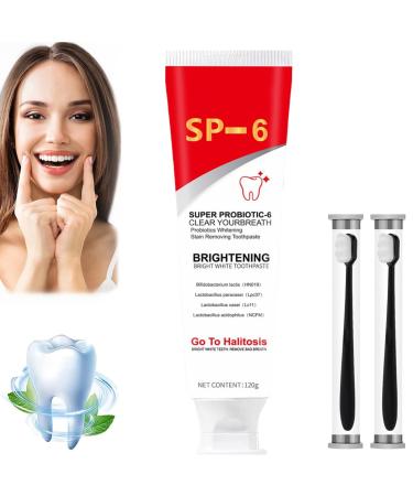 DRWIKEY Probiotic Bright White Toothpaste, Super Probiotic-6, Fresh Breath, Deep Cleaning Care Toothpaste, DRWIKEY Toothpaste (1 Bottle)