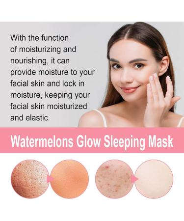 Nmbol Watermelon Sleep Mask 50 ml*2 Watermelon Skincare Phosphorescent Skin Care melon Glow Niacinamide Moisturize Lightening Serum Hydrate And Lightening - Buy Online on GoSupps.com