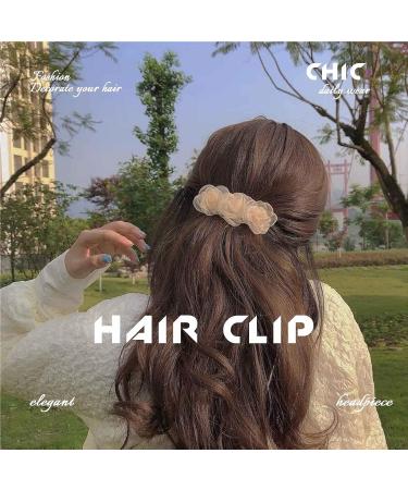 Iaceble Boho Lace Flower Hairpin Barrette - White Wedding Bridal Hair Accessory for Women and Girls - Buy Online on GoSupps.com