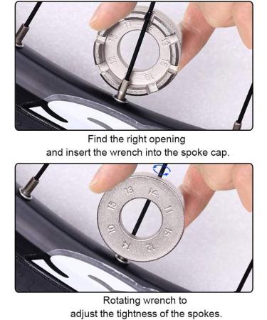 Goabroa Spoke Wrench - 8 Way Hard Steel Bike Rim Truing Tool for Bicycle Wheel Tension Adjustment - Buy Online on GoSupps.com